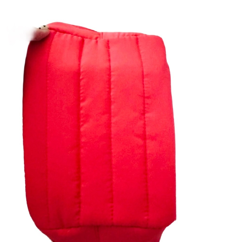 Neon Pink Puffy Cosmetic Bag – NWT Makeup Pouch with Zipper